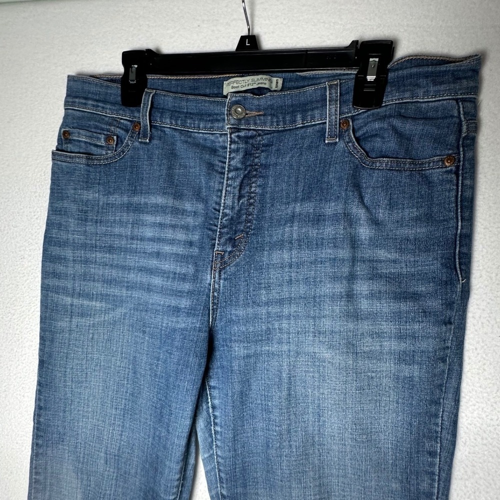 Levis 512 Perfectly Slimming Trouser Jeans Bootcut Flap Pocket Blue Size 16M - Picture 5 of 13